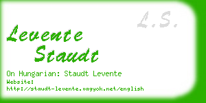 levente staudt business card